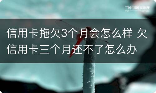 信用卡拖欠3个月会怎么样 欠信用卡三个月还不了怎么办