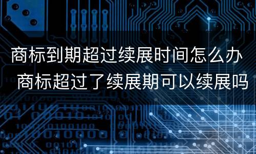 商标到期超过续展时间怎么办 商标超过了续展期可以续展吗