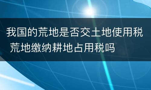 我国的荒地是否交土地使用税 荒地缴纳耕地占用税吗