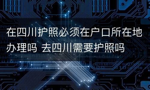 在四川护照必须在户口所在地办理吗 去四川需要护照吗