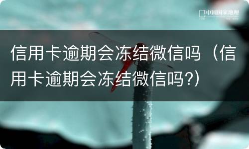 信用卡逾期会冻结微信吗（信用卡逾期会冻结微信吗?）