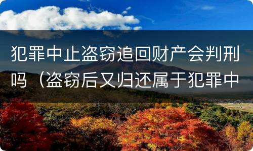 犯罪中止盗窃追回财产会判刑吗（盗窃后又归还属于犯罪中止吗）