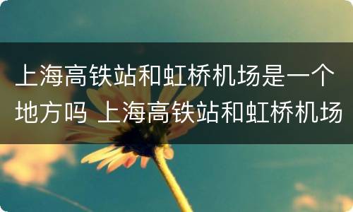 上海高铁站和虹桥机场是一个地方吗 上海高铁站和虹桥机场是一个地方吗