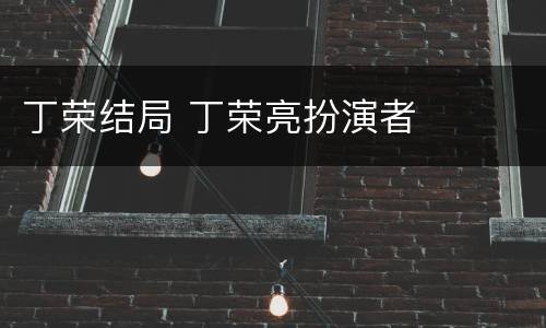 丁荣结局 丁荣亮扮演者