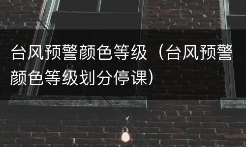 台风预警颜色等级（台风预警颜色等级划分停课）