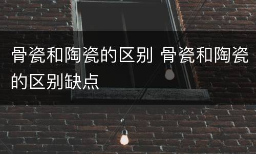 骨瓷和陶瓷的区别 骨瓷和陶瓷的区别缺点