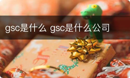 gsc是什么 gsc是什么公司