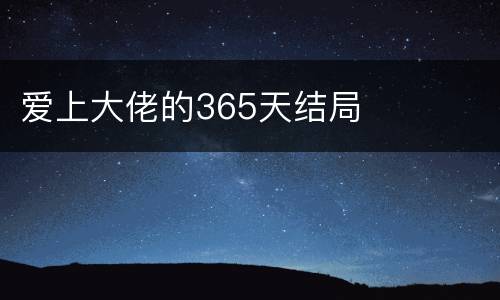 爱上大佬的365天结局