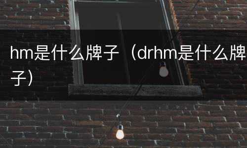 hm是什么牌子（drhm是什么牌子）