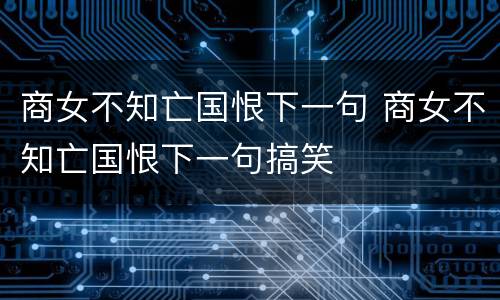 商女不知亡国恨下一句 商女不知亡国恨下一句搞笑