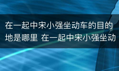 在一起中宋小强坐动车的目的地是哪里 在一起中宋小强坐动车去哪里