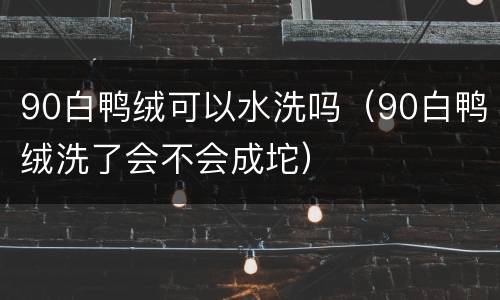 90白鸭绒可以水洗吗（90白鸭绒洗了会不会成坨）