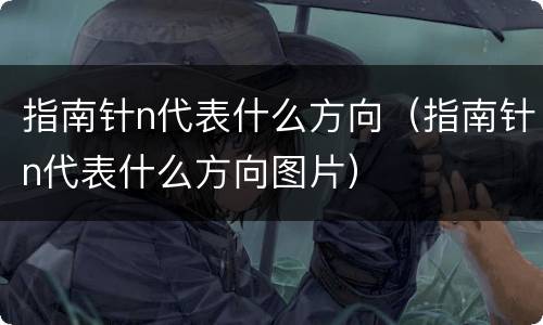 指南针n代表什么方向（指南针n代表什么方向图片）