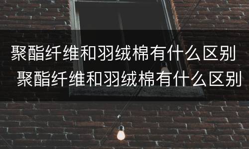 聚酯纤维和羽绒棉有什么区别 聚酯纤维和羽绒棉有什么区别哪个好