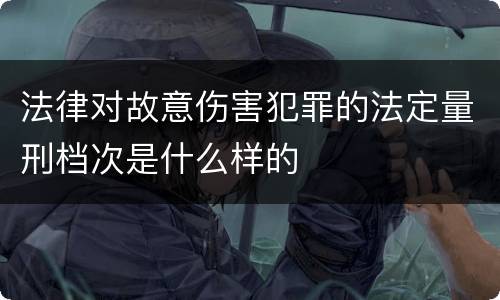 法律对故意伤害犯罪的法定量刑档次是什么样的