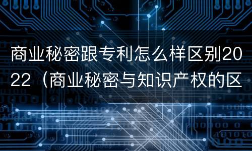 商业秘密跟专利怎么样区别2022（商业秘密与知识产权的区别）