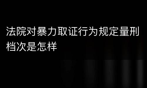 法院对暴力取证行为规定量刑档次是怎样