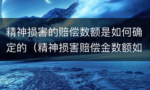 精神损害的赔偿数额是如何确定的（精神损害赔偿金数额如何确定）