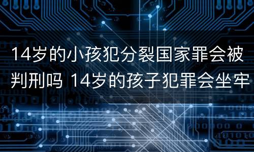 14岁的小孩犯分裂国家罪会被判刑吗 14岁的孩子犯罪会坐牢吗?