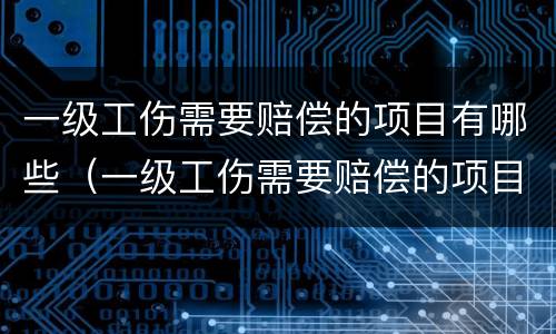 一级工伤需要赔偿的项目有哪些（一级工伤需要赔偿的项目有哪些呢）