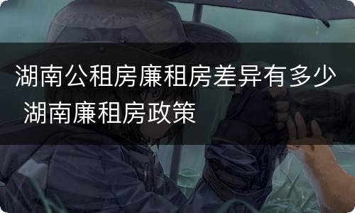 湖南公租房廉租房差异有多少 湖南廉租房政策