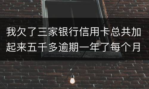 我欠了三家银行信用卡总共加起来五千多逾期一年了每个月都有还一点会不会坐牢