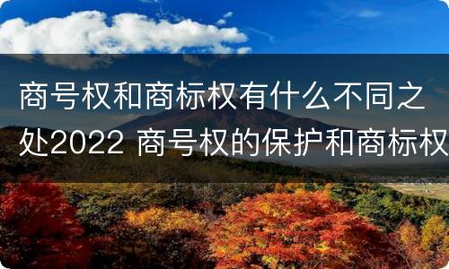 商号权和商标权有什么不同之处2022 商号权的保护和商标权的保护一样是全国性范围的