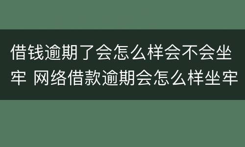 借钱逾期了会怎么样会不会坐牢 网络借款逾期会怎么样坐牢吗