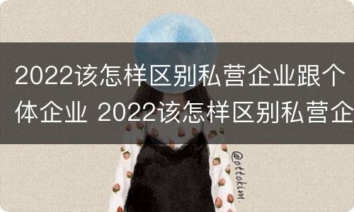 2022该怎样区别私营企业跟个体企业 2022该怎样区别私营企业跟个体企业合作