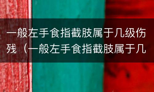 一般左手食指截肢属于几级伤残（一般左手食指截肢属于几级伤残啊）