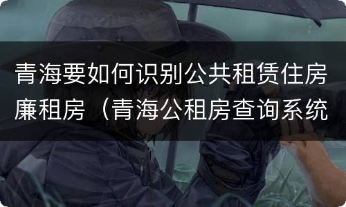 青海要如何识别公共租赁住房廉租房（青海公租房查询系统）