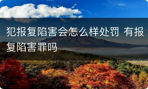 犯报复陷害会怎么样处罚 有报复陷害罪吗