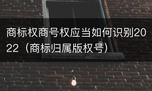 商标权商号权应当如何识别2022（商标归属版权号）