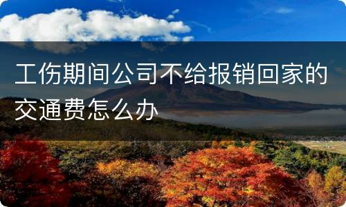 工伤期间公司不给报销回家的交通费怎么办