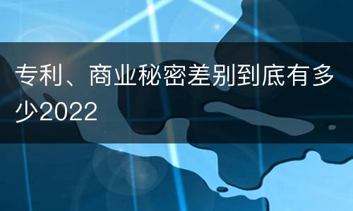 专利、商业秘密差别到底有多少2022