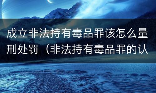 成立非法持有毒品罪该怎么量刑处罚（非法持有毒品罪的认定）