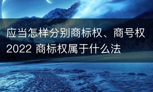 应当怎样分别商标权、商号权2022 商标权属于什么法