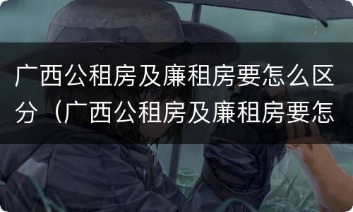 广西公租房及廉租房要怎么区分（广西公租房及廉租房要怎么区分呢）