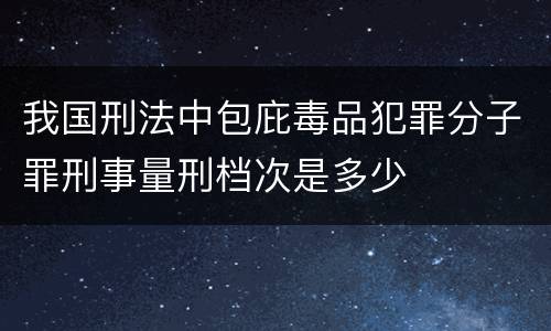 我国刑法中包庇毒品犯罪分子罪刑事量刑档次是多少